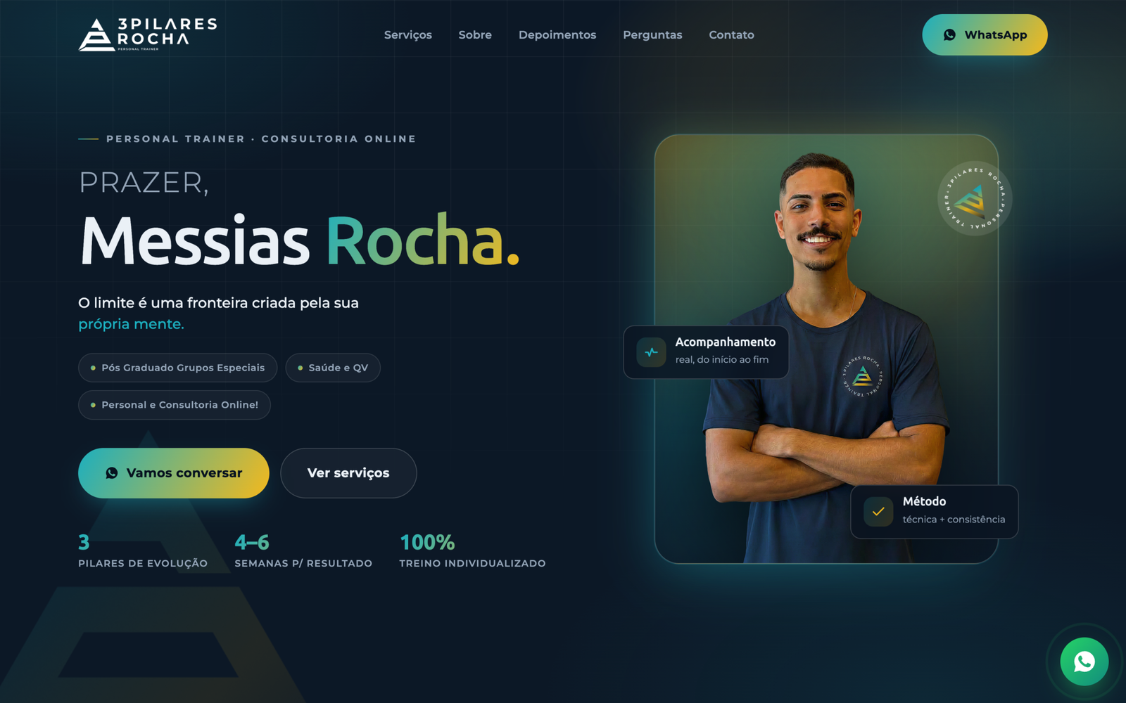Landing page 3 Pilares Rocha