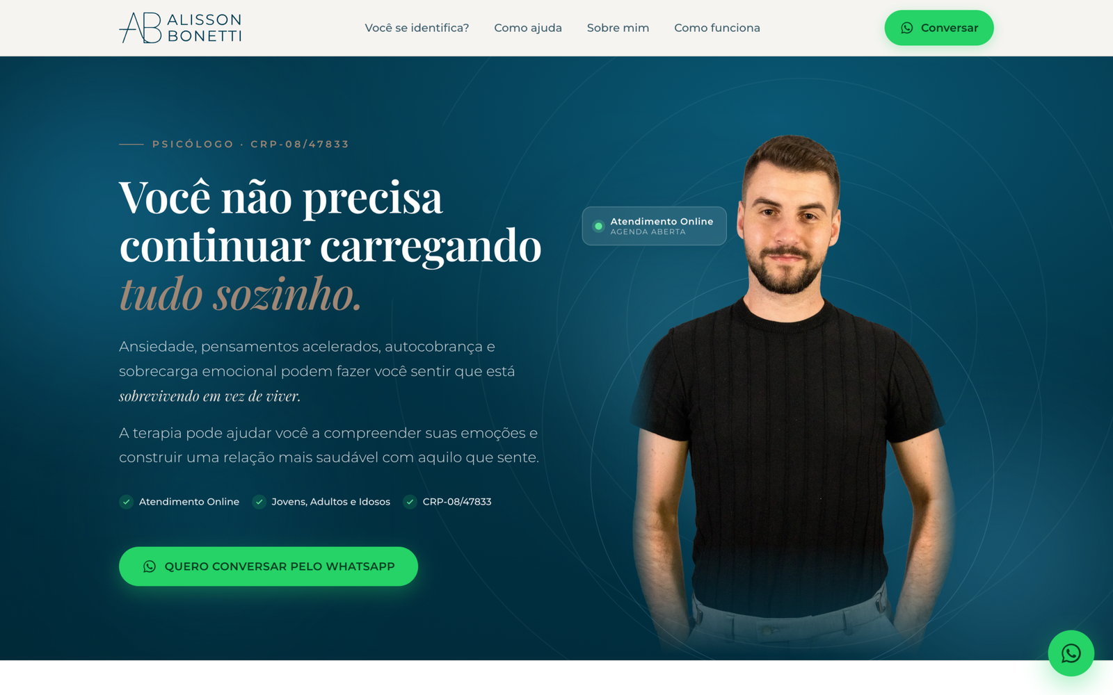 Landing page PSI Alisson Bonetti